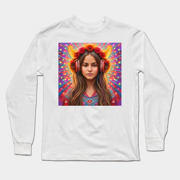 Ms Love and Peace 2 Long Sleeve T-Shirt by Naffi